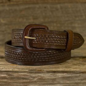 Leather Belt - Chocolate Basket 